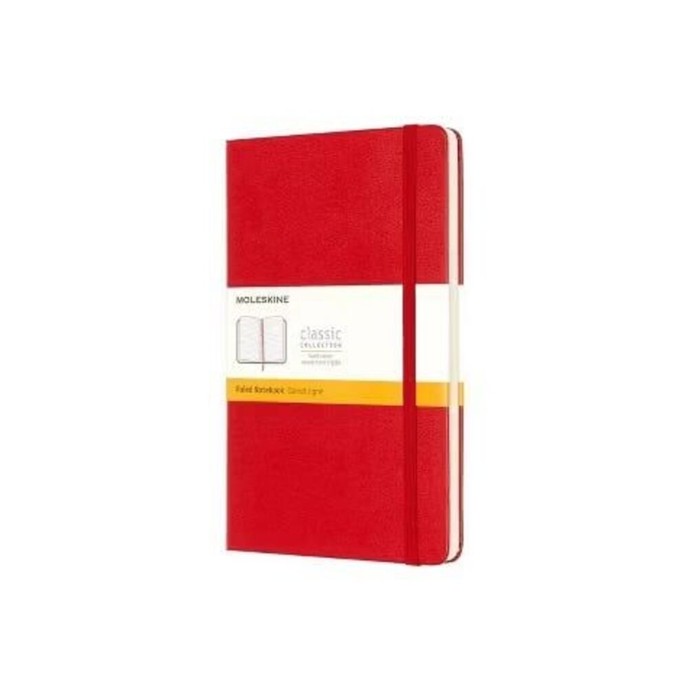 Moleskine Lined Hardcover Notebook Large 5"x8.25" Scarlet Red